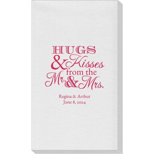 Hugs and Kisses Linen Like Guest Towels